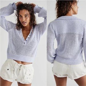 NWT Free People Care FP Snowdrift Pullover / Peri Ice Size XS